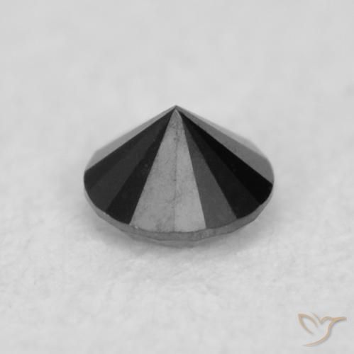 9,17 ctw natürlicher Schwarz Diamant, Runden, Lichtundurchlässig