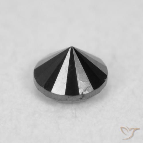 9,17 ctw natürlicher Schwarz Diamant, Runden, Lichtundurchlässig