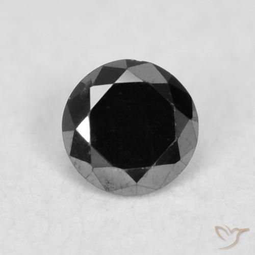 0.03ct Natürlicher Schwarz Diamant, Runden, Lichtundurchlässig