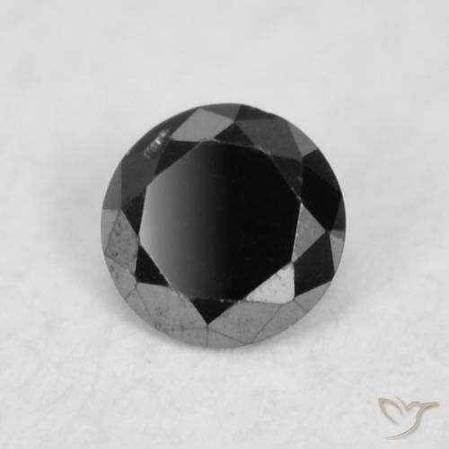 9,17 ctw natürlicher Schwarz Diamant, Runden, Lichtundurchlässig