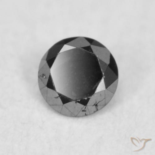 9,17 ctw natürlicher Schwarz Diamant, Runden, Lichtundurchlässig