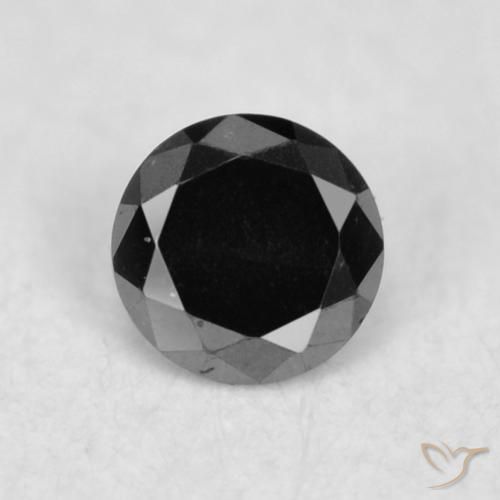 0.03ct Natürlicher Schwarz Diamant, Runden, Lichtundurchlässig