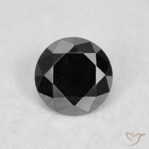 0.02ct Natürlicher Schwarz Diamant, Runden, Lichtundurchlässig
