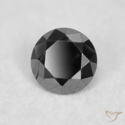 9,17 ctw natürlicher Schwarz Diamant, Runden, Lichtundurchlässig