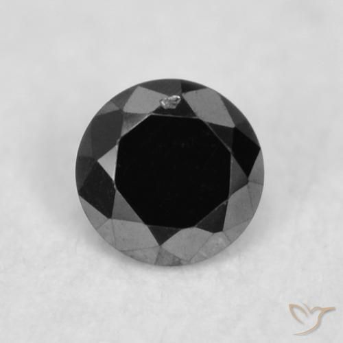 0.02ct Natürlicher Schwarz Diamant, Runden, Lichtundurchlässig