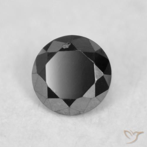 9,17 ctw natürlicher Schwarz Diamant, Runden, Lichtundurchlässig