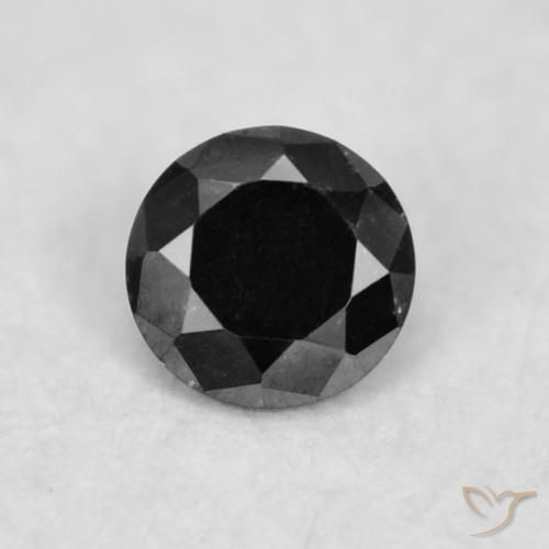0.02ct Natürlicher Schwarz Diamant, Runden, Lichtundurchlässig