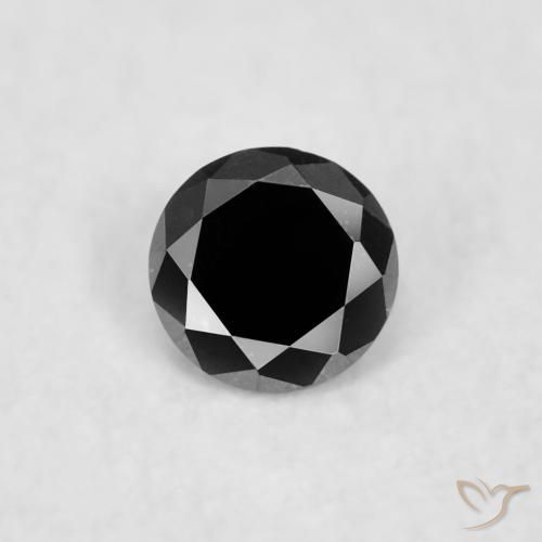 0.03ct Natürlicher Schwarz Diamant, Runden, Lichtundurchlässig