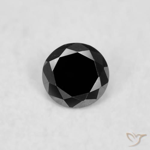 0.02ct Natürlicher Schwarz Diamant, Runden, Lichtundurchlässig