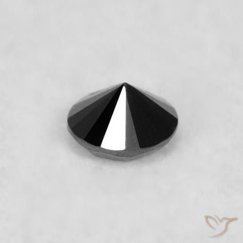 9,17 ctw natürlicher Schwarz Diamant, Runden, Lichtundurchlässig