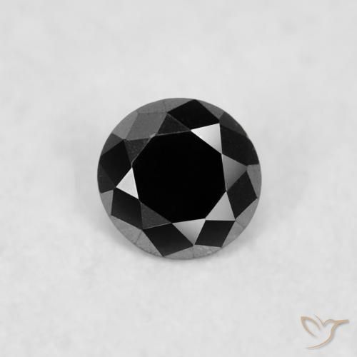 0.03ct Natürlicher Schwarz Diamant, Runden, Lichtundurchlässig