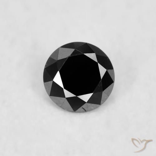 0.02ct Natürlicher Schwarz Diamant, Runden, Lichtundurchlässig
