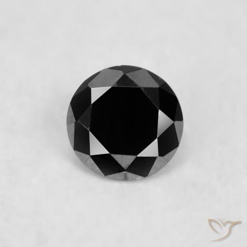 0.02ct Natürlicher Schwarz Diamant, Runden, Lichtundurchlässig