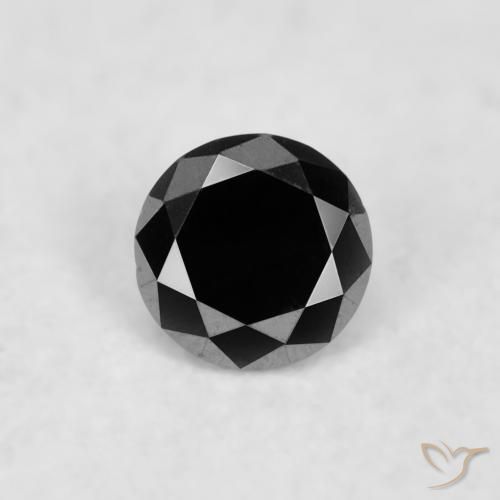0.03ct Natürlicher Schwarz Diamant, Runden, Lichtundurchlässig