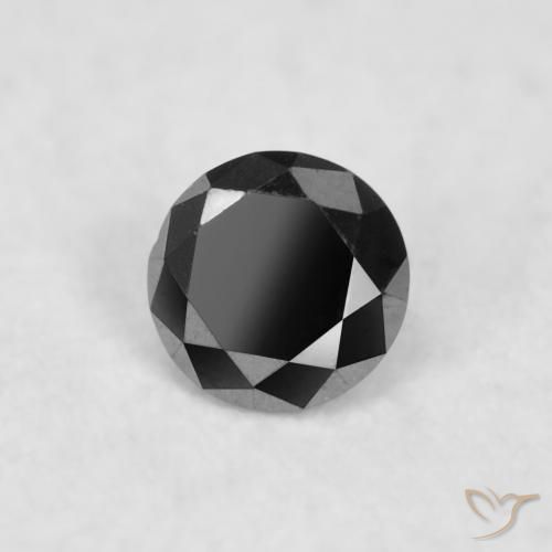 9,17 ctw natürlicher Schwarz Diamant, Runden, Lichtundurchlässig