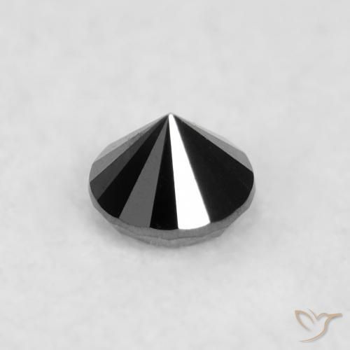 9,17 ctw natürlicher Schwarz Diamant, Runden, Lichtundurchlässig