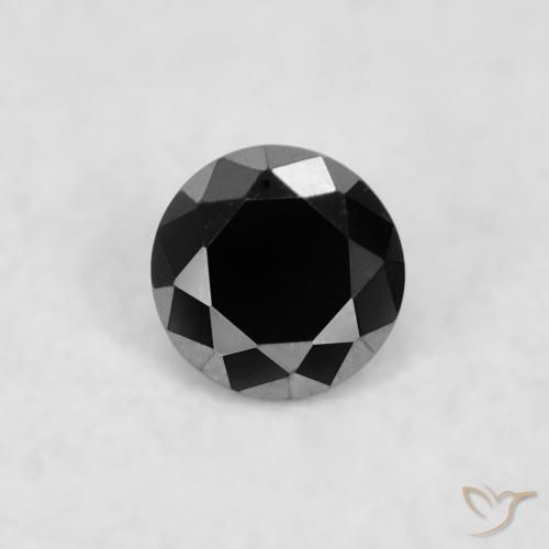 0.03ct Natürlicher Schwarz Diamant, Runden, Lichtundurchlässig
