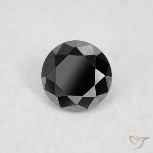 9,17 ctw natürlicher Schwarz Diamant, Runden, Lichtundurchlässig