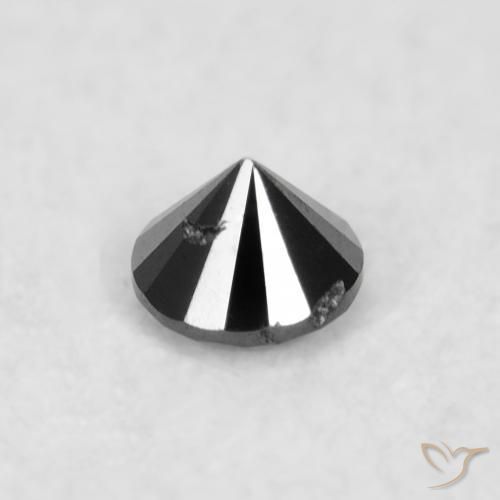 9,17 ctw natürlicher Schwarz Diamant, Runden, Lichtundurchlässig
