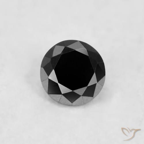 0.04ct Natürlicher Schwarz Diamant, Runden, Lichtundurchlässig