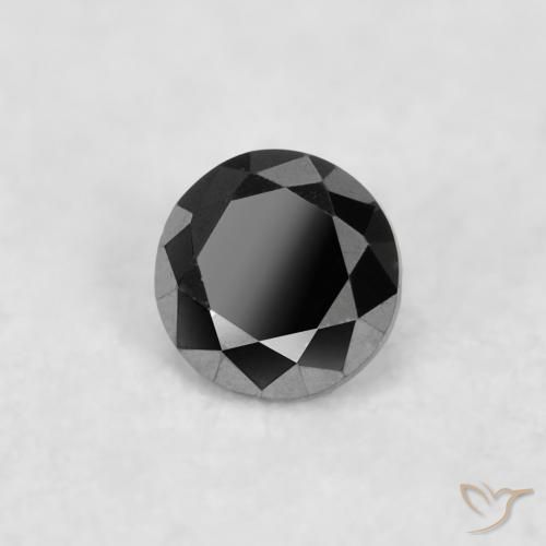 9,17 ctw natürlicher Schwarz Diamant, Runden, Lichtundurchlässig
