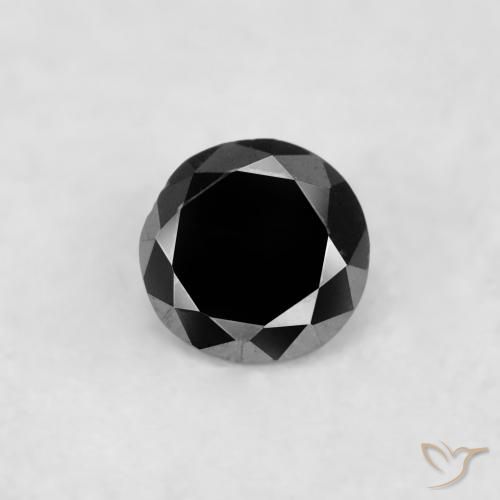 0.02ct Natürlicher Schwarz Diamant, Runden, Lichtundurchlässig