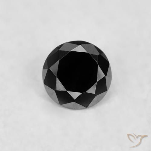 0.02ct Natürlicher Schwarz Diamant, Runden, Lichtundurchlässig