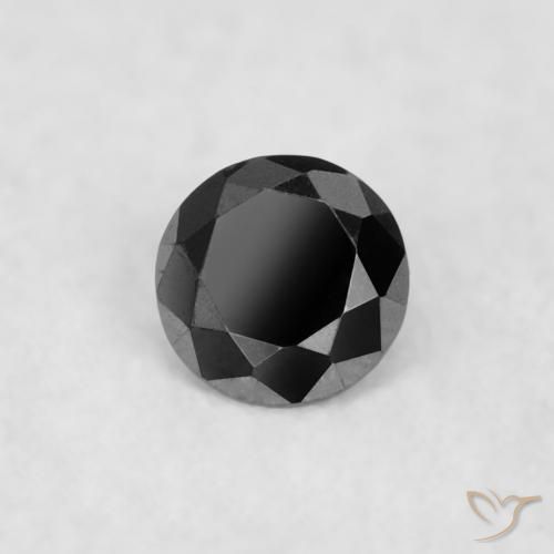 9,17 ctw natürlicher Schwarz Diamant, Runden, Lichtundurchlässig