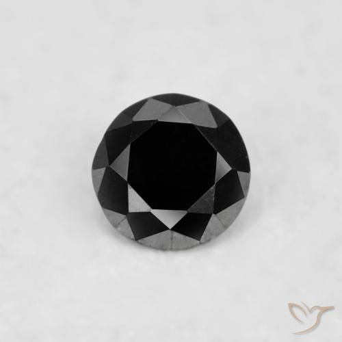0.02ct Natürlicher Schwarz Diamant, Runden, Lichtundurchlässig
