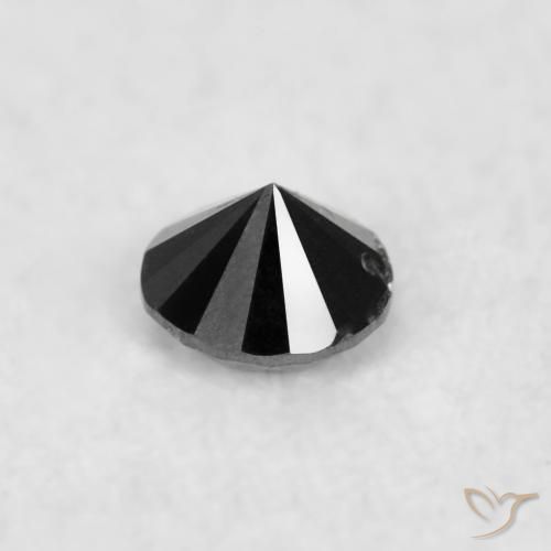 9,17 ctw natürlicher Schwarz Diamant, Runden, Lichtundurchlässig
