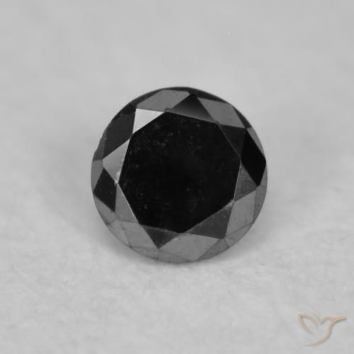 0.03ct Natürlicher Schwarz Diamant, Runden, Lichtundurchlässig