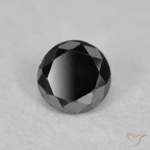9,17 ctw natürlicher Schwarz Diamant, Runden, Lichtundurchlässig