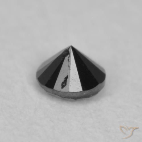 9,17 ctw natürlicher Schwarz Diamant, Runden, Lichtundurchlässig
