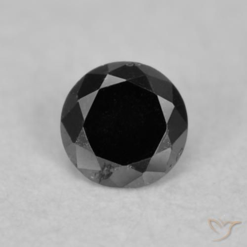 0.04ct Natürlicher Schwarz Diamant, Runden, Lichtundurchlässig