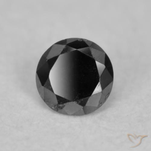 9,17 ctw natürlicher Schwarz Diamant, Runden, Lichtundurchlässig