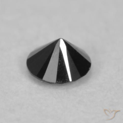 9,17 ctw natürlicher Schwarz Diamant, Runden, Lichtundurchlässig
