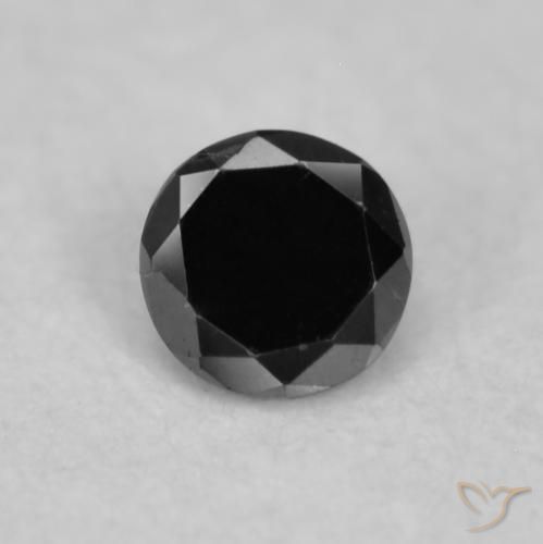 0.03ct Natürlicher Schwarz Diamant, Runden, Lichtundurchlässig
