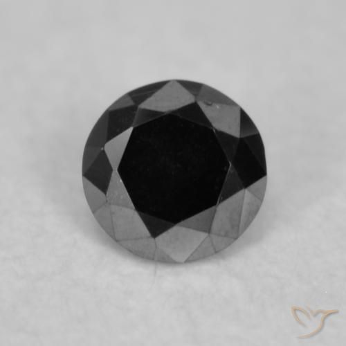 0.04ct Natürlicher Schwarz Diamant, Runden, Lichtundurchlässig