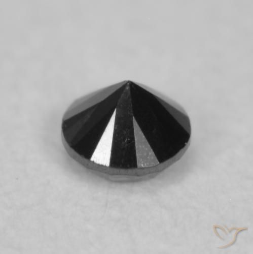 9,17 ctw natürlicher Schwarz Diamant, Runden, Lichtundurchlässig