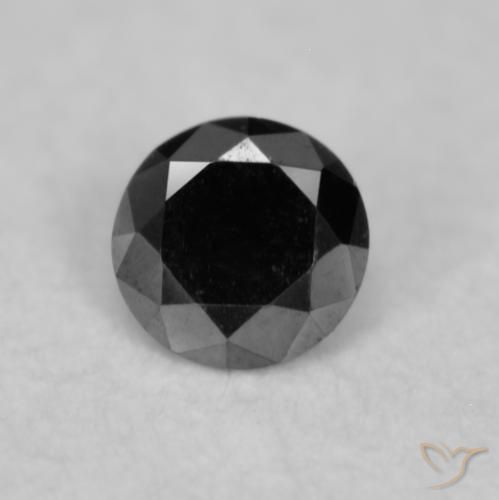 0.02ct Natürlicher Schwarz Diamant, Runden, Lichtundurchlässig