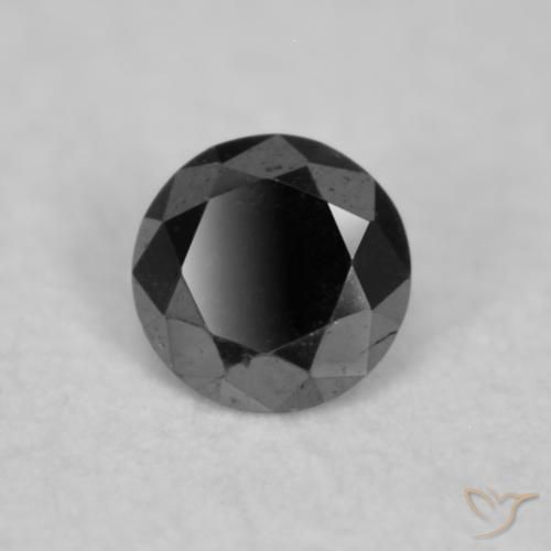 9,17 ctw natürlicher Schwarz Diamant, Runden, Lichtundurchlässig