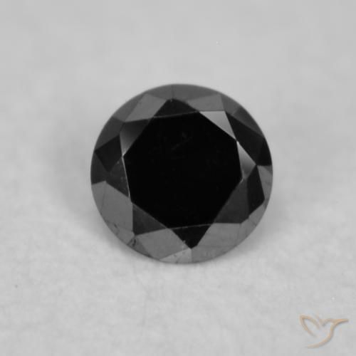 0.02ct Natürlicher Schwarz Diamant, Runden, Lichtundurchlässig