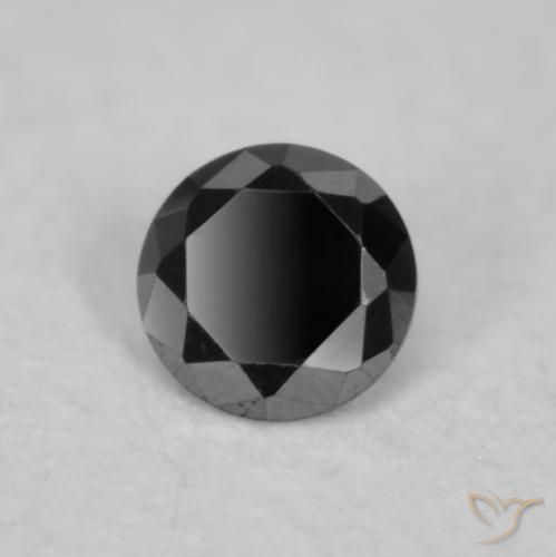 9,17 ctw natürlicher Schwarz Diamant, Runden, Lichtundurchlässig