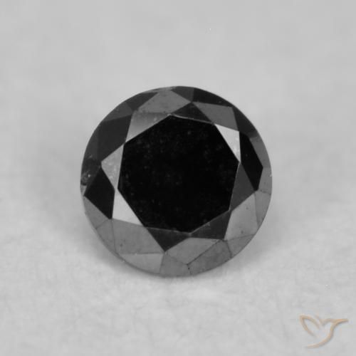 0.04ct Natürlicher Schwarz Diamant, Runden, Lichtundurchlässig