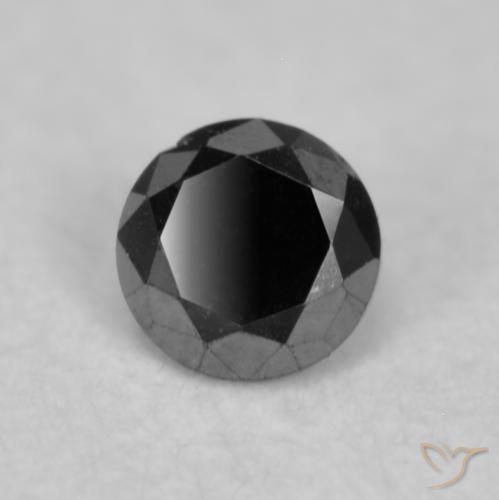 9,17 ctw natürlicher Schwarz Diamant, Runden, Lichtundurchlässig