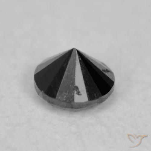 9,17 ctw natürlicher Schwarz Diamant, Runden, Lichtundurchlässig