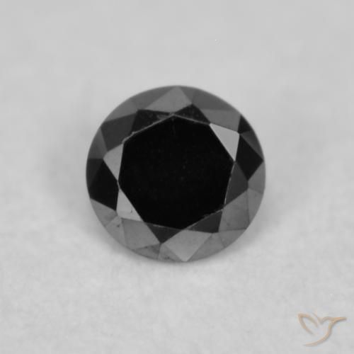 0.03ct Natürlicher Schwarz Diamant, Runden, Lichtundurchlässig
