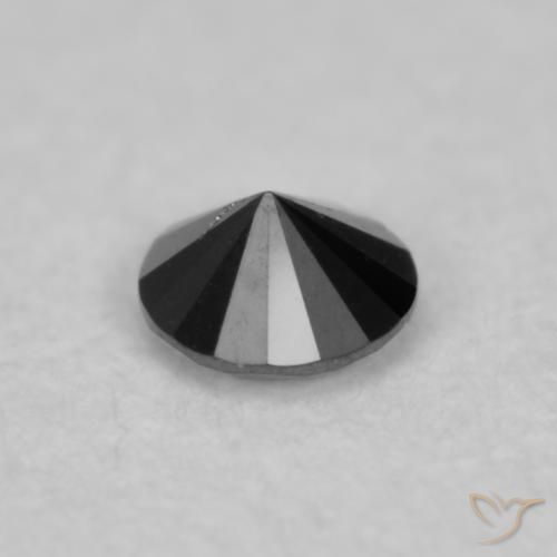 9,17 ctw natürlicher Schwarz Diamant, Runden, Lichtundurchlässig