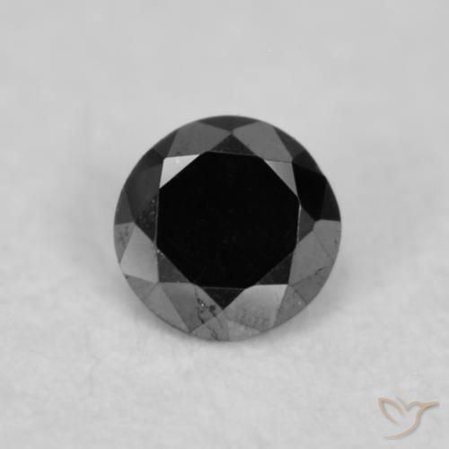 0.03ct Natürlicher Schwarz Diamant, Runden, Lichtundurchlässig