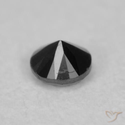 9,17 ctw natürlicher Schwarz Diamant, Runden, Lichtundurchlässig